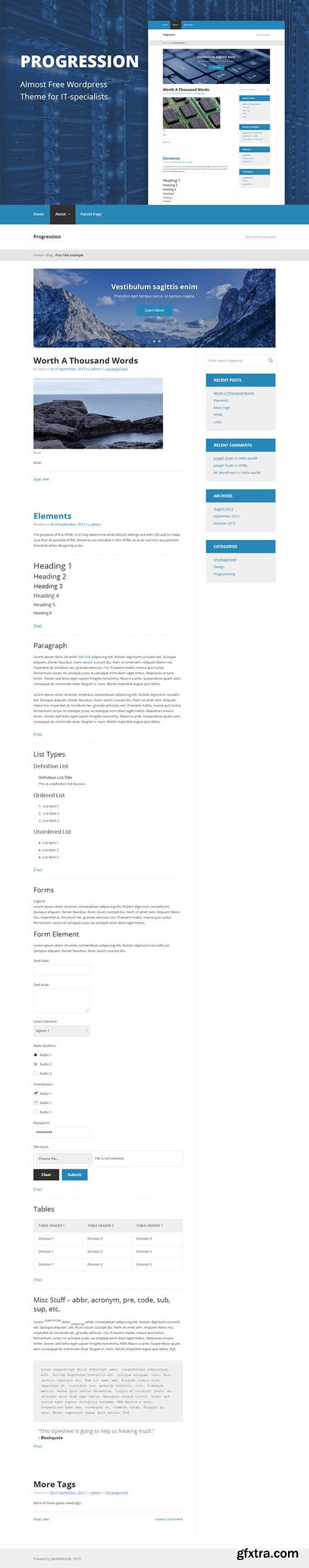 Progression - WordPress Theme - CM 664518