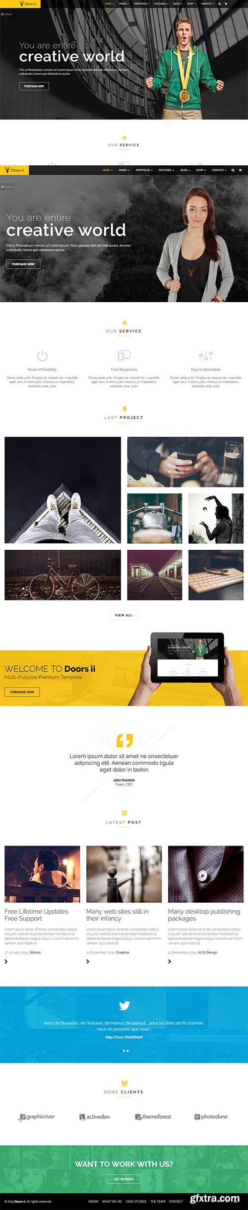 Doors Two - Bootstrap HTMl Template - CM 659277