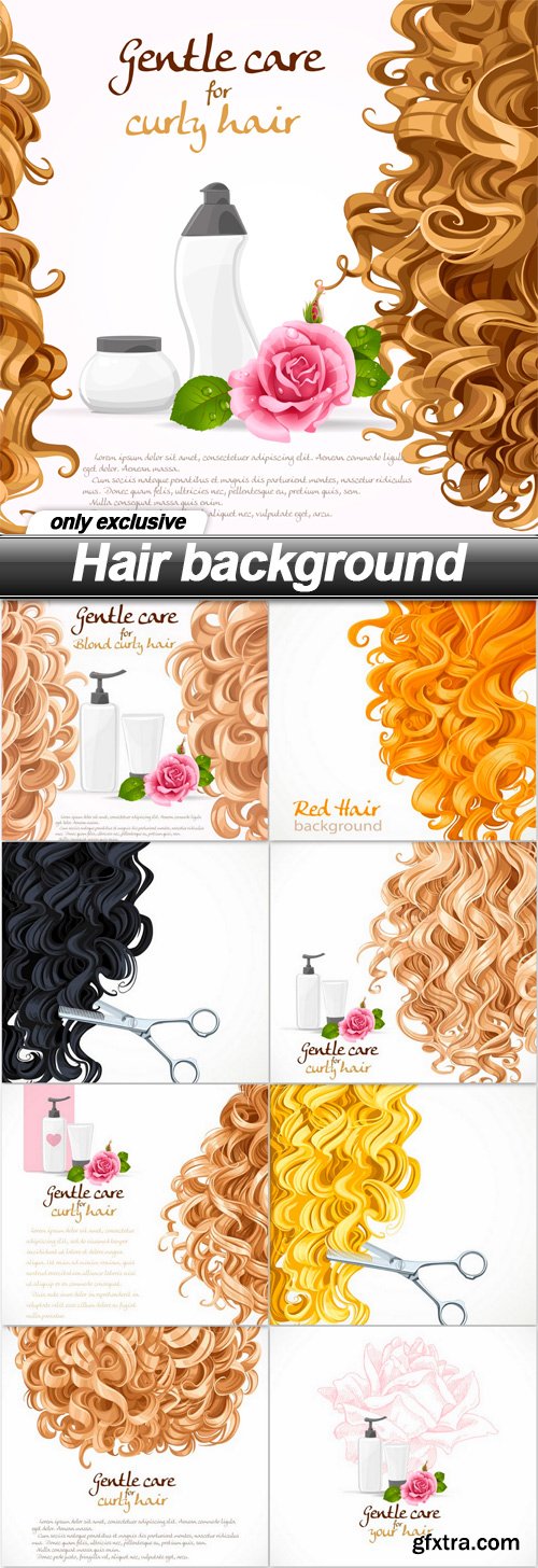 Hair background - 9 EPS