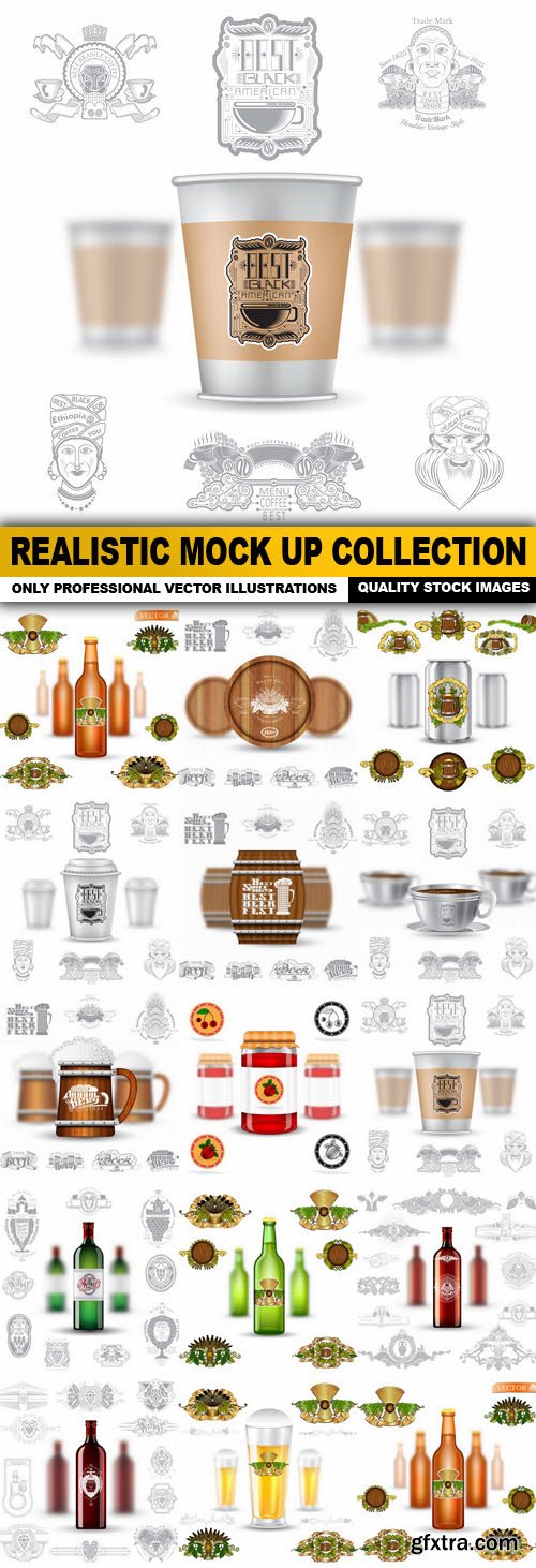 Realistic Mock Up Collection - 14 Vector