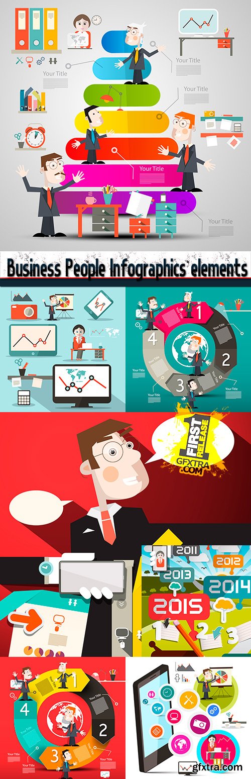 Business People Infographics design elements