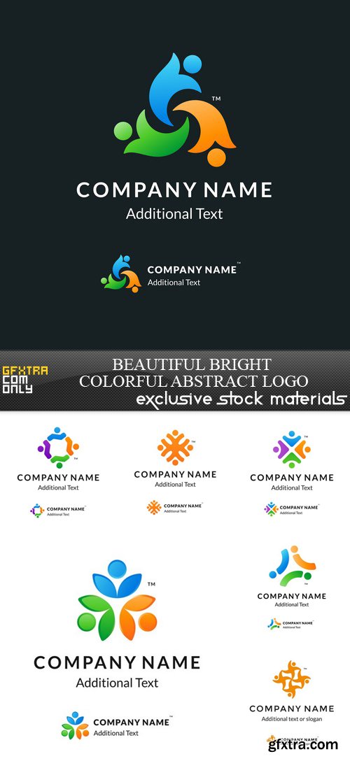 Beautiful Bright Colorful Abstract Logo - 7 EPS