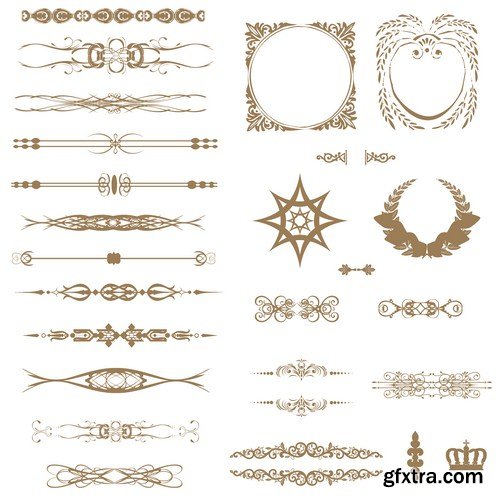 calligraphic design elements 15x JPEG