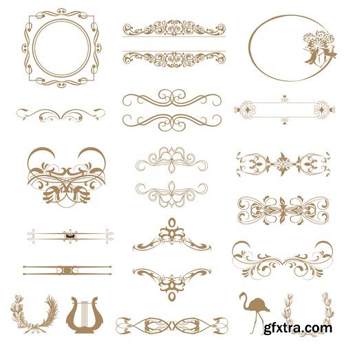 calligraphic design elements 15x JPEG