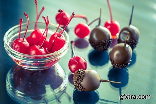 Cherry covered in chocolate-5xJPEGs