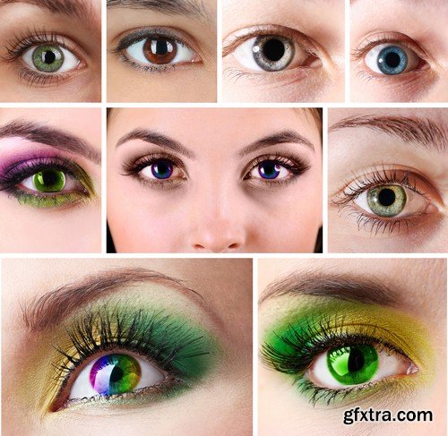 Female eyes collage-6xJPEGs