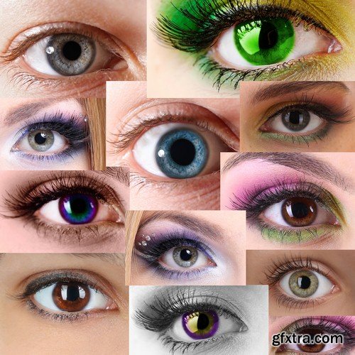 Female eyes collage-6xJPEGs