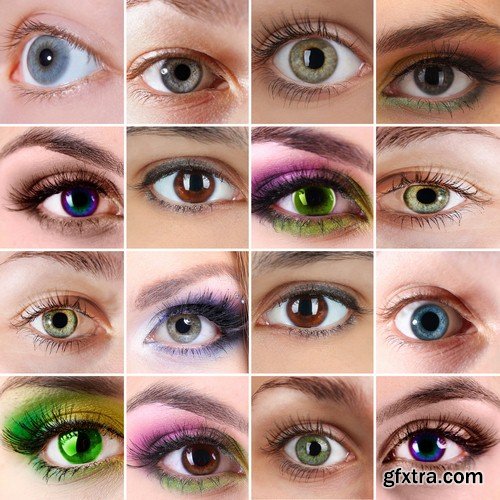 Female eyes collage-6xJPEGs