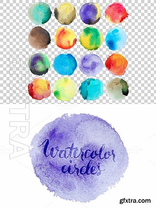 CM - Colorful Watercolor Circles Clipart 689938