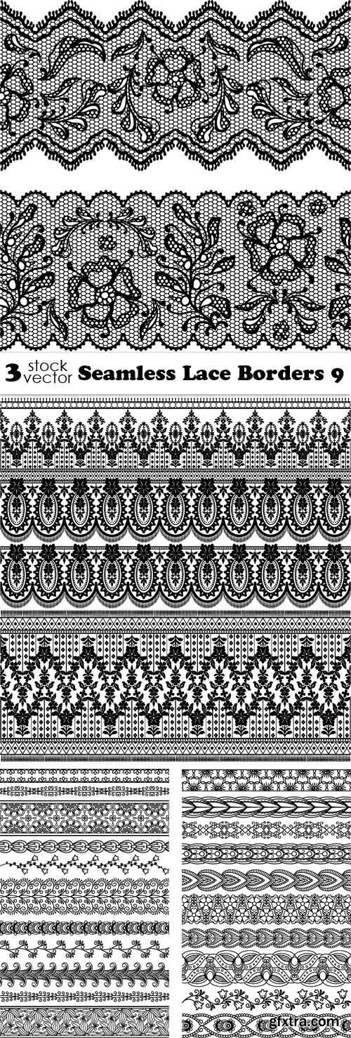 Vectors - Seamless Lace Borders 9