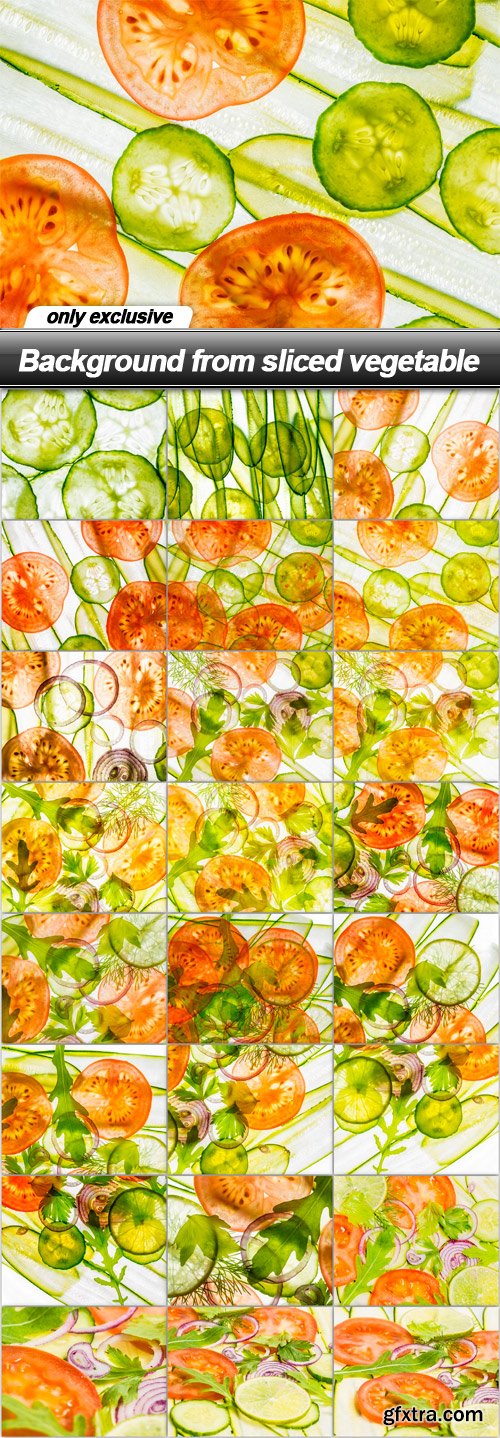 Background from sliced vegetable - 25 UHQ JPEG