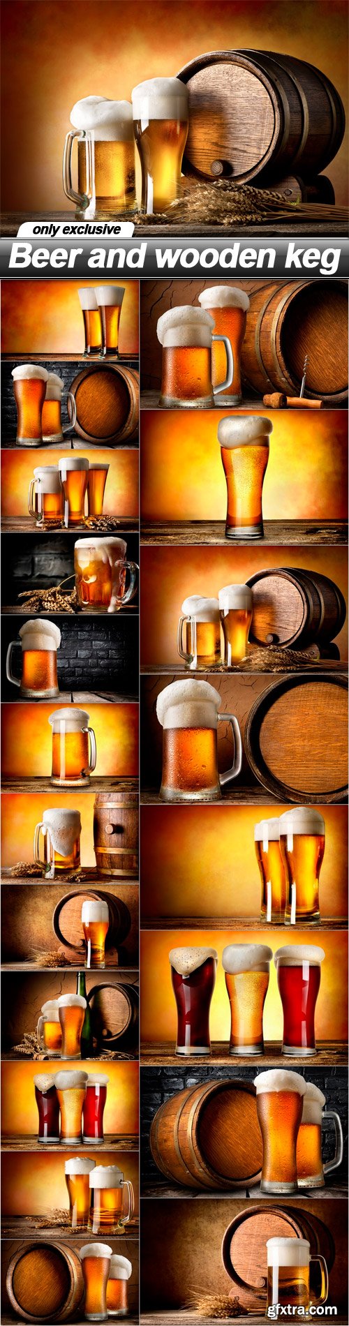 Beer and wooden keg - 20 UHQ JPEG