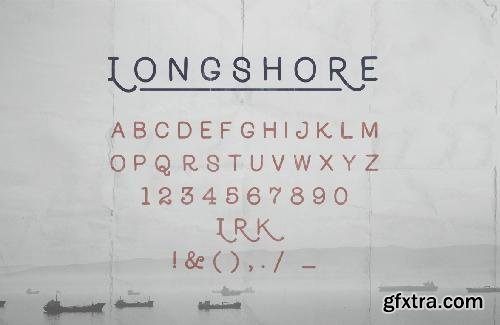 CreativeMarket Longshore - Hand Drawn Font 154051