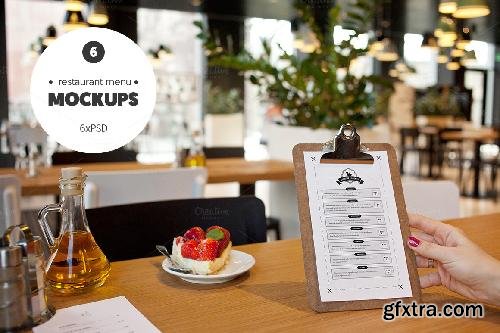 CreativeMarket Restaurant menu 6 mockups 322542