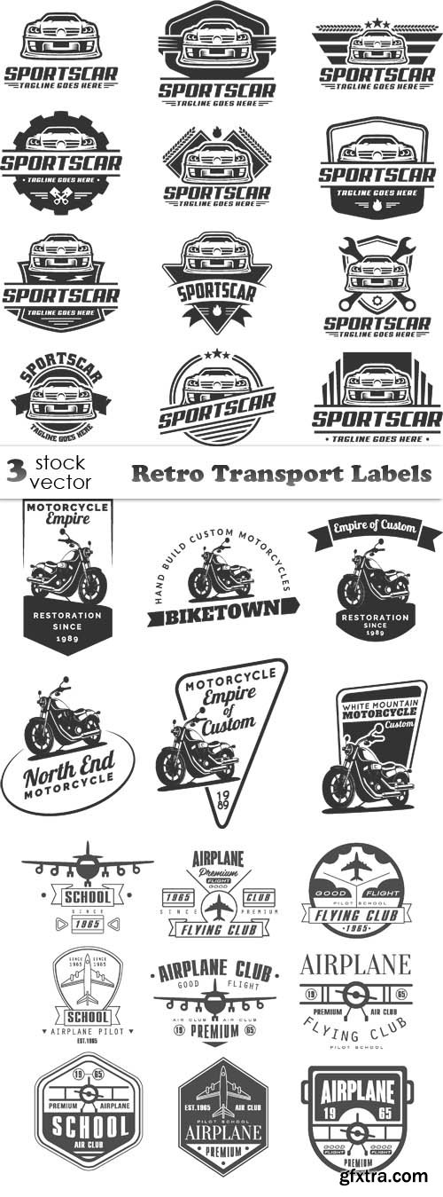Vectors - Retro Transport Labels