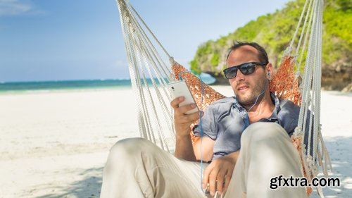 Collection of people man guy boy in a hammock on vacation IT technology 25 HQ Jpeg