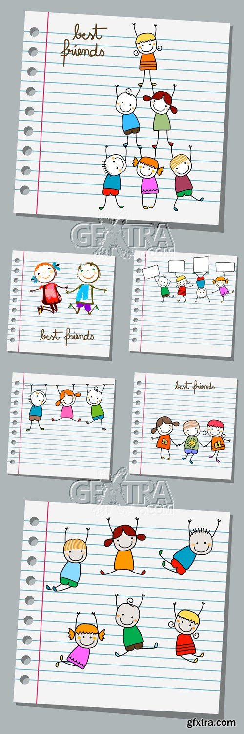 Notebook Paper Kids Vector