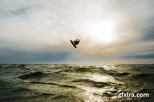 kite surfing sunset 10X JPEG