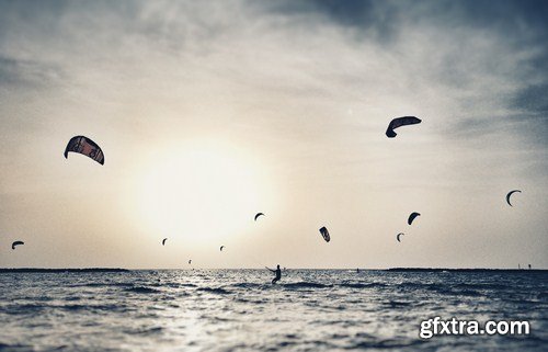 kite surfing sunset 10X JPEG