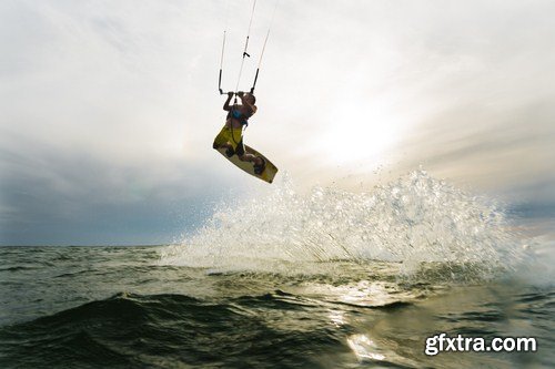 kite surfing sunset 10X JPEG