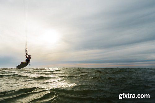 kite surfing sunset 10X JPEG