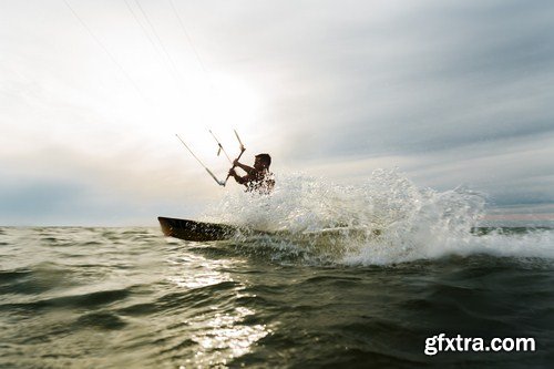 kite surfing sunset 10X JPEG