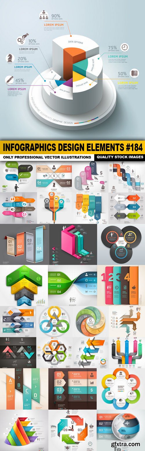 Infographics Design Elements #184 - 30 Vector