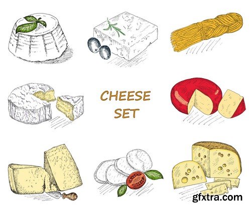 Cheese set-7xEPS