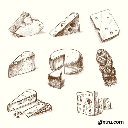 Cheese set-7xEPS