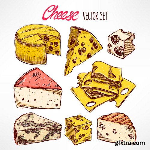 Cheese set-7xEPS