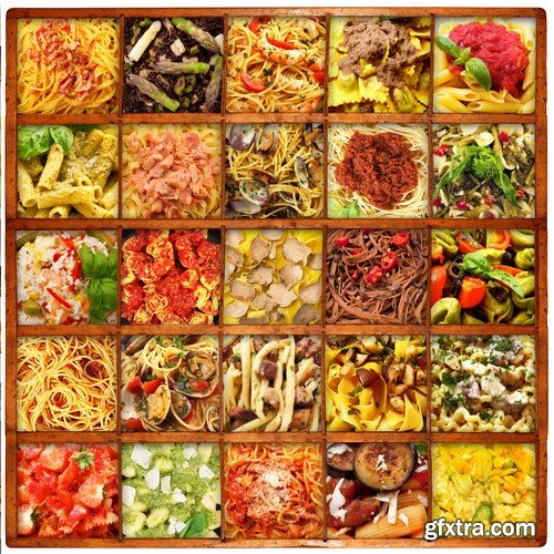 Italian pasta collage-6xJPEGs