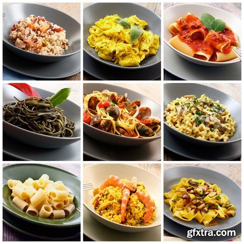 Italian pasta collage-6xJPEGs