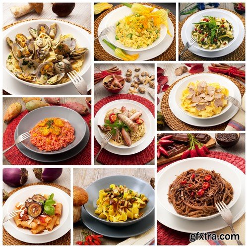 Italian pasta collage-6xJPEGs