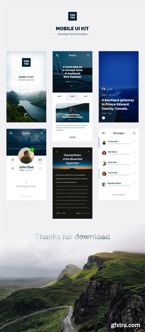 PSD Mobile Ui Kit - Ventas