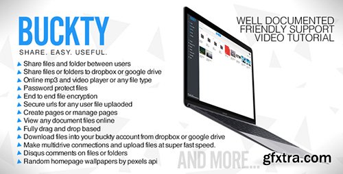 CodeCanyon - Buckty v1.0 - File Hosting and Multi Cloud Service - 14917834