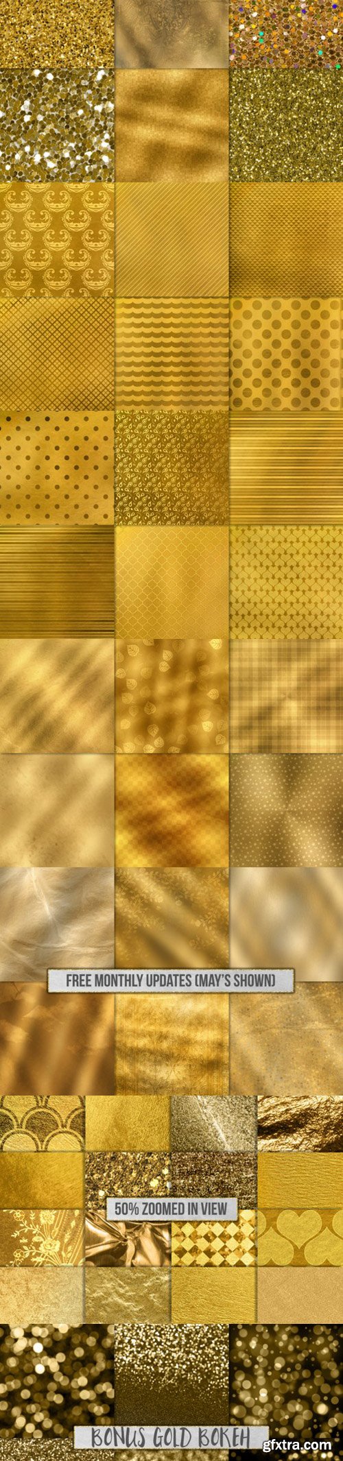 CM - 100 Gold Foil Backgrounds + Extras 675612