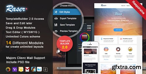 ThemeForest - Raser v1.0 - Responsive Email + MailBuild Online - 11356692