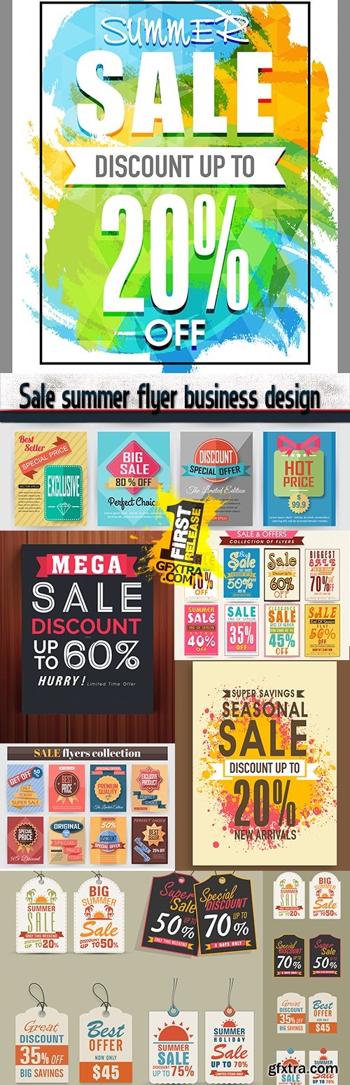 Sale summer flyer business design