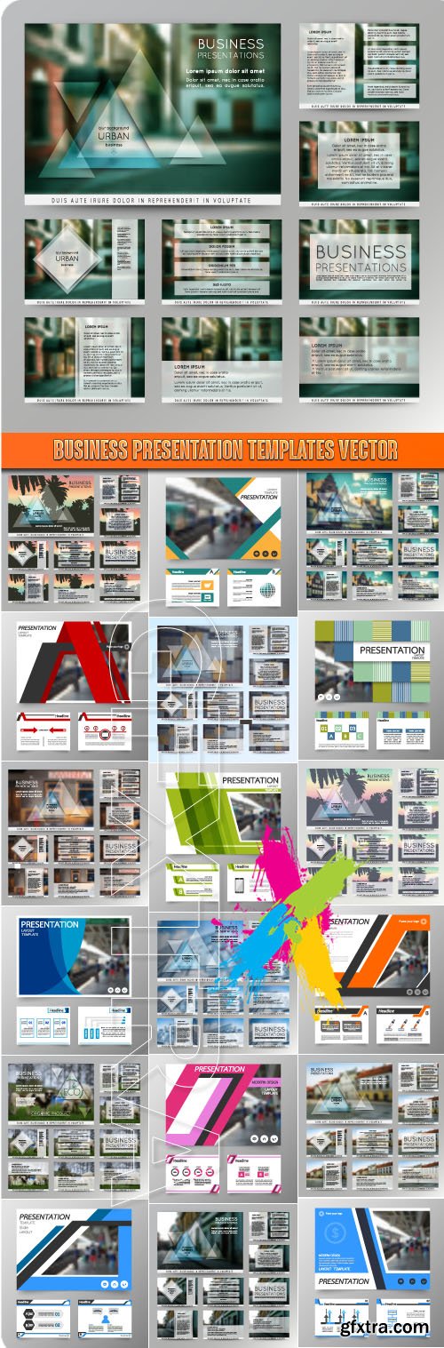 Business presentation templates vector