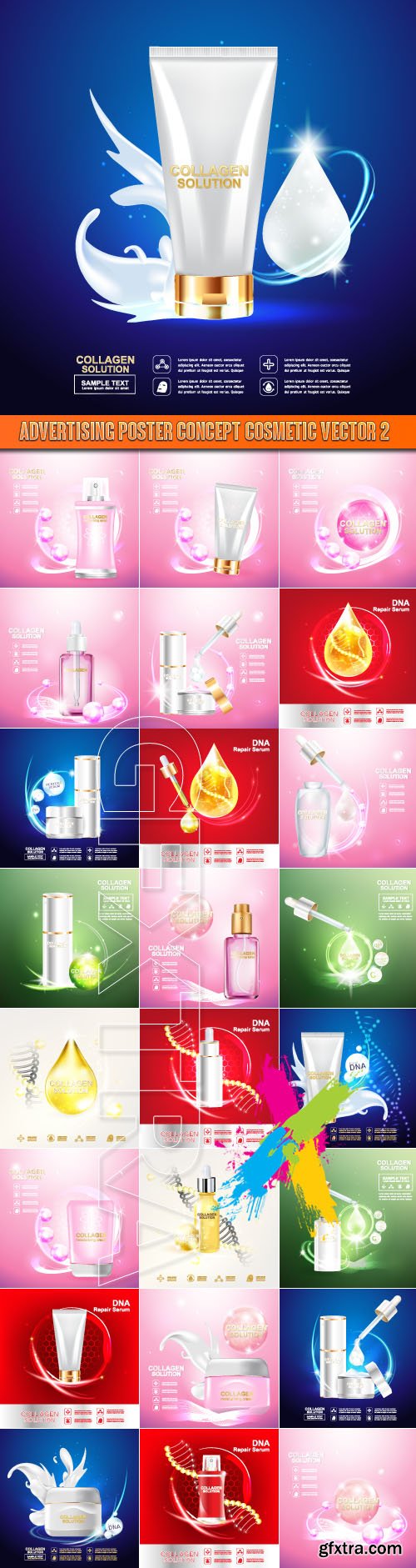 Advertising Poster Concept Cosmetic vector 2