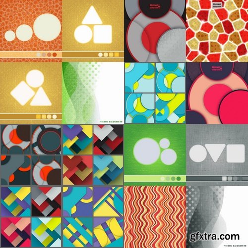 Collection background is geometric figure banner flyer 25 EPS