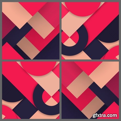 Collection background is geometric figure banner flyer 25 EPS