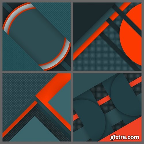 Collection background is geometric figure banner flyer 25 EPS