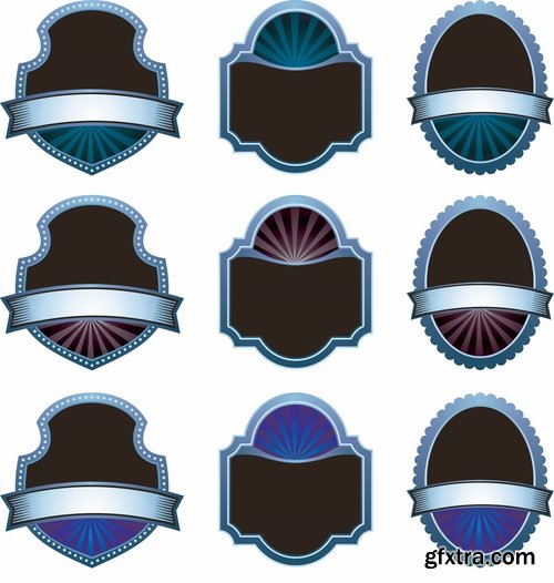 Collection sticker sticker poster banner logo icon vector image 16 EPS