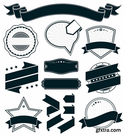 Collection sticker sticker poster banner logo icon vector image 16 EPS