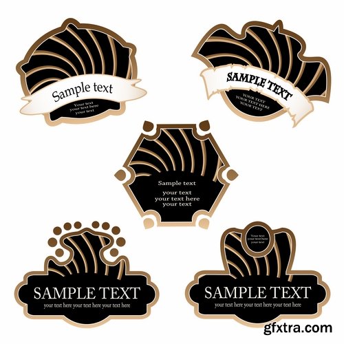 Collection sticker sticker poster banner logo icon vector image 16 EPS