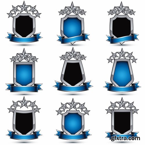 Collection sticker sticker poster banner logo icon vector image 16 EPS