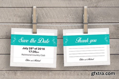 CreativeMarket Wedding Set - Invitation & Branding 689899