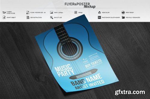 CreativeMarket Flyer & Poster Mockup 689671