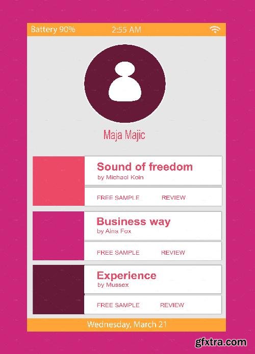 CreativeMarket User interface flat mobile design 690348